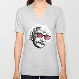 Einstein in summer V Neck T Shirt