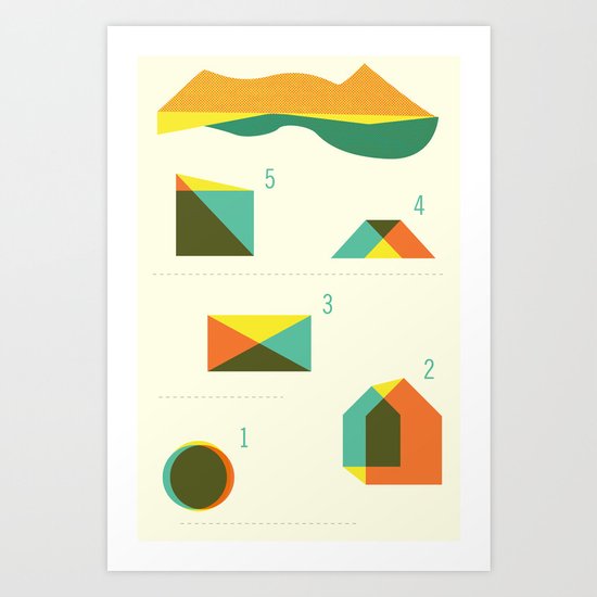 Campground Map Art Print