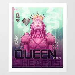 Queen of Hearts - Royal Robots Series 1 Art Print