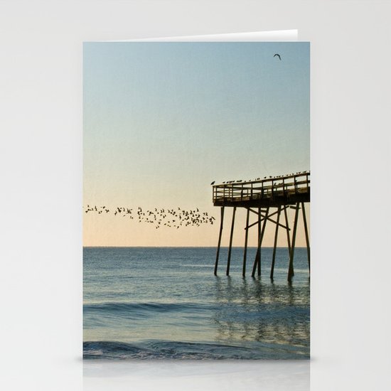 Oceanic Pier & Birds Stationery Cards