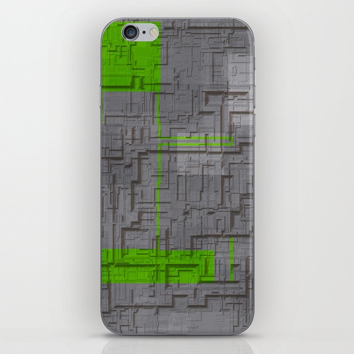 Abstract grey square iPhone Skin