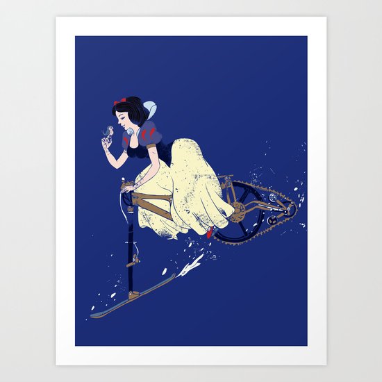 Snow Bike Art Print