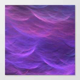 Pink and Purple Ultra Violet Soft Waves Canvas Print