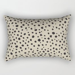 Spots Animal Print Beige Rectangular Pillow