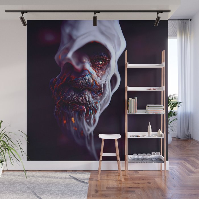 Scary ghost face #2 | AI fantasy art Wall Mural