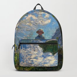 Woman with a Parasol - Madame Monet and Her Son Backpack | Wall, Home, Claudemonet, Canvas, Impressionism, Madame, Fine, Art, Fineart, France 