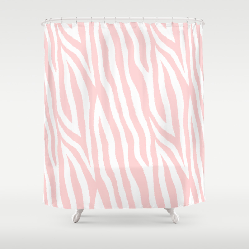 Pale Pink Zebra Fur Pattern 04 Shower Curtain By Innapoka Society6