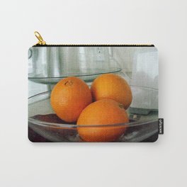 Three Oranges in a Glass Bowl Carry-All Pouch
