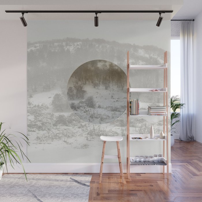 Snowing Forest Wall Mural by ARTbyJWP via society6.com