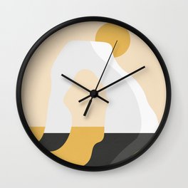 Abstract Arch - Golden Desert Wall Clock