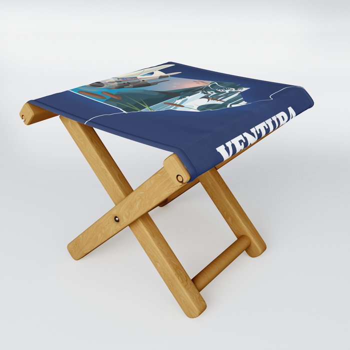 Ventura California travel map Folding Stool