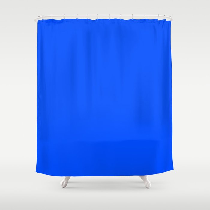 Tropical Blue Solid Color Shower, What Color Shower Curtain For Blue Bathroom