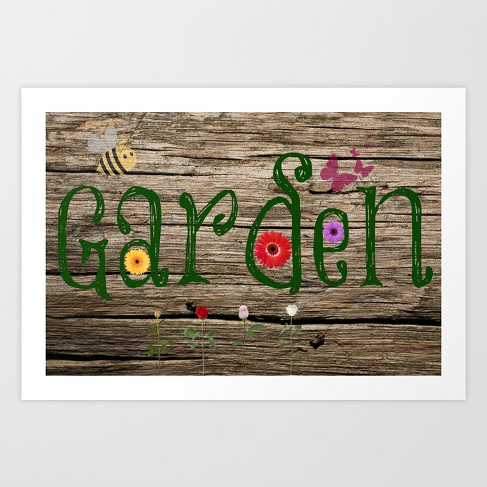 Whimsical Garden Sign Wood Background Art Print By Oldurbanfarmhouse Society6 Whimsical Garden Sign Wood Background Art Print By Oldurbanfarmhouse Society6