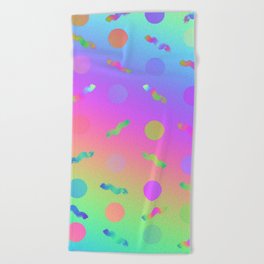 Rainbow Prism Colors Pattern Beach Towel