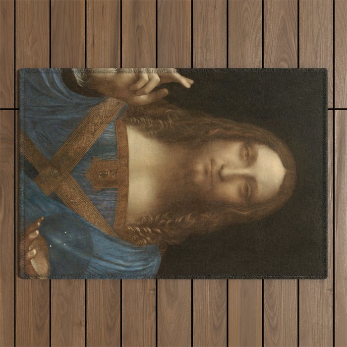 Leonardo Da Vinci's Salvator Mundi Outdoor Rug