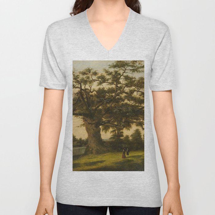 The Charter Oak - Connecticut by Charles De Wolf Brownell V Neck T Shirt