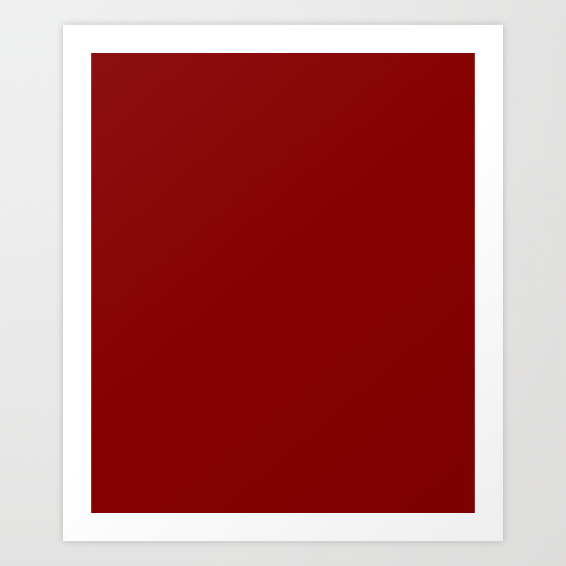 Deep Red Solid Color Art Print By Makeitcolorful Society6
