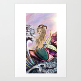 Capricorn Mermaid Art Print