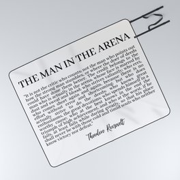 The Man In The Arena Picnic Blanket