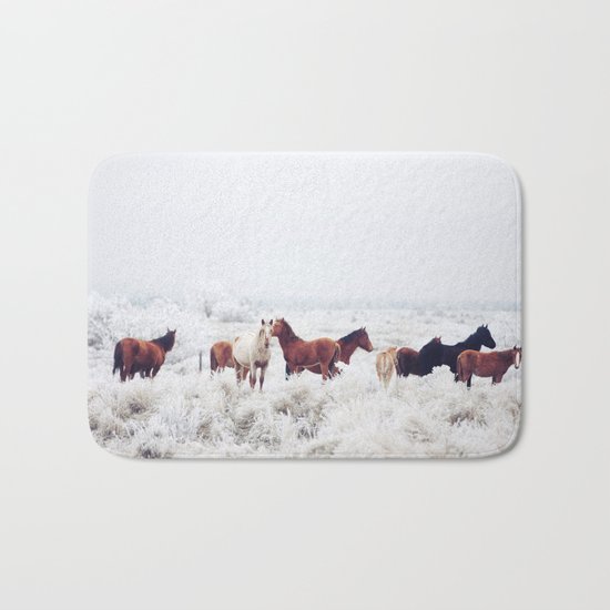 Winter Horseland Bath Mat
