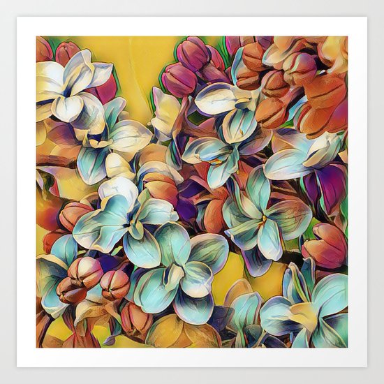 Painted Lilacs Art Print