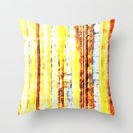 Abstract yellow Throw Pillow