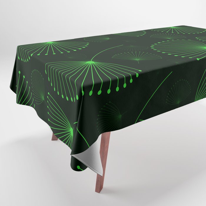 Minimal Wild flower pattern- Green Tablecloth