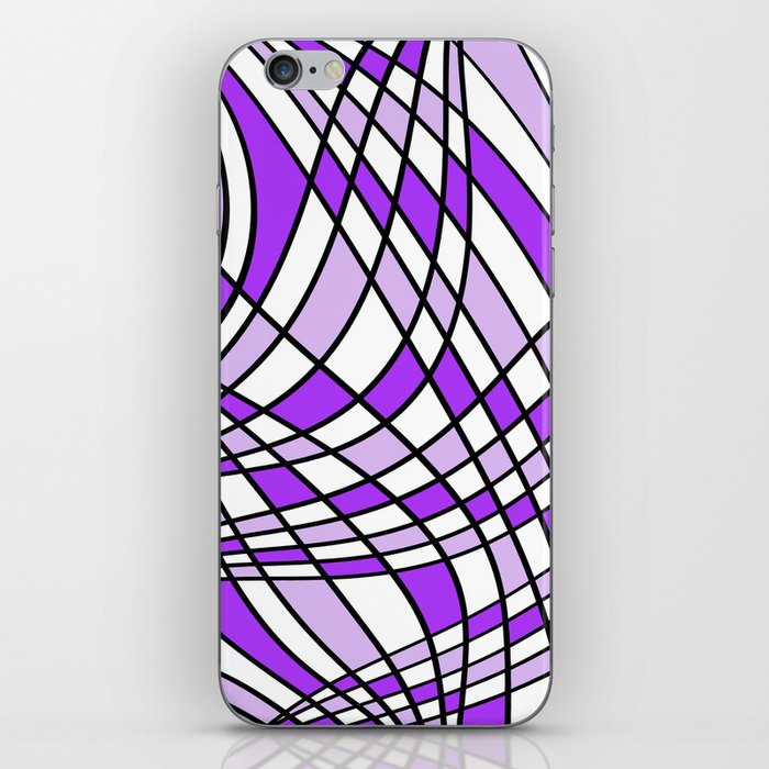 Abstract pattern - purple and white. iPhone Skin