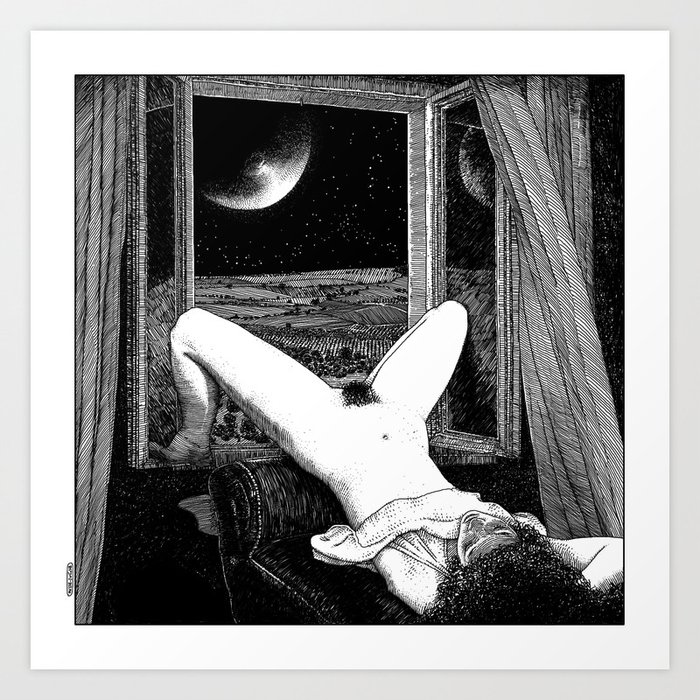 asc 558 - Le clair de femmes (Moonstruck) Art Print