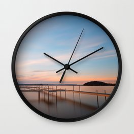 Saratoga Lake Sunset Wall Clock