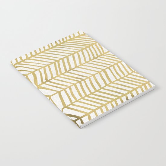 Gold Herringbone Notebook