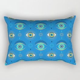 The Evil Eye Blue Rectangular Pillow