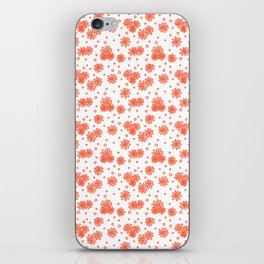 Daisies and Dots - Orange and White iPhone Skin