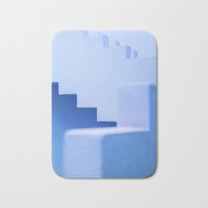 Muralla Roja abstract maze in classic blue | South of Spain architecture photography print Bath Mat