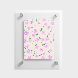 Vintage Floral Ditsy Pattern Floating Acrylic Print
