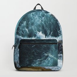 Amalfi coast, Italy 6 Backpack | Digital, Wave, Sea, Castle, Landscape, Naples, Nature, Photo, Color, Storm 
