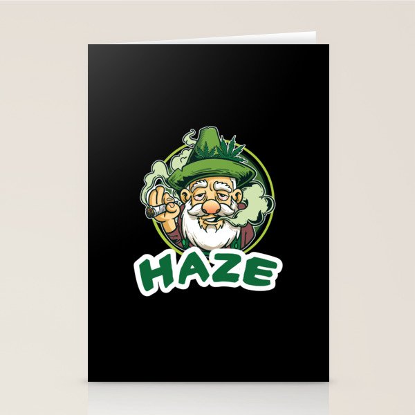 Cannabis Spruch Weed Bauer mit Hanfblatt Stationery Cards by
