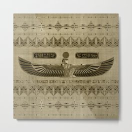 Egyptian Goddess Isis Ornament Metal Print | Egyptiangoddess, Papirus, Egyptian, Papyrus, Hieroglyph, Hieroglyphic, Egypt, Mythology, Pharaoh, Isis 