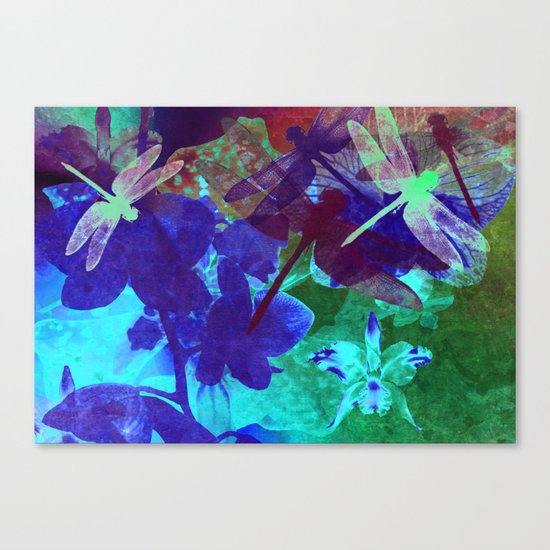 Dragonflies W Canvas Print