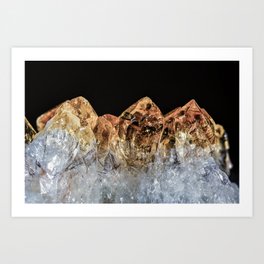 Fire and Ice Citrine crystals Art Print