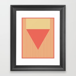 Red Triangle Framed Art Print