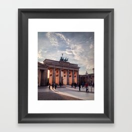 Brandenburg Gate in the Evening Framed Art Print
