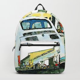 Pizzo Calabro: old car parked in a street Backpack