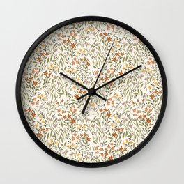 Autumn Florals Wall Clock