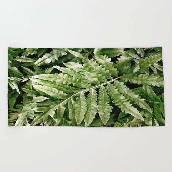 Lush Ferns Beach Towel