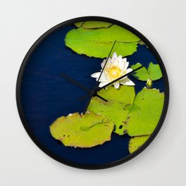 Dark Blue Pond by Teresa Thompson Wall Clock