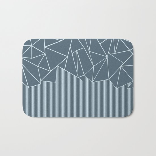 Ab Lines Blues Bath Mat