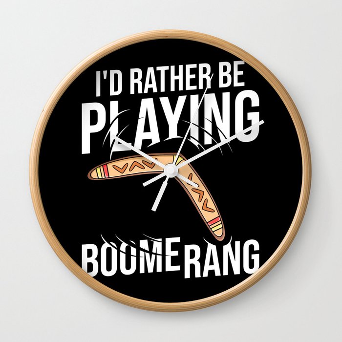 Boomerang Australia Hunting Sport Game Wall Clock