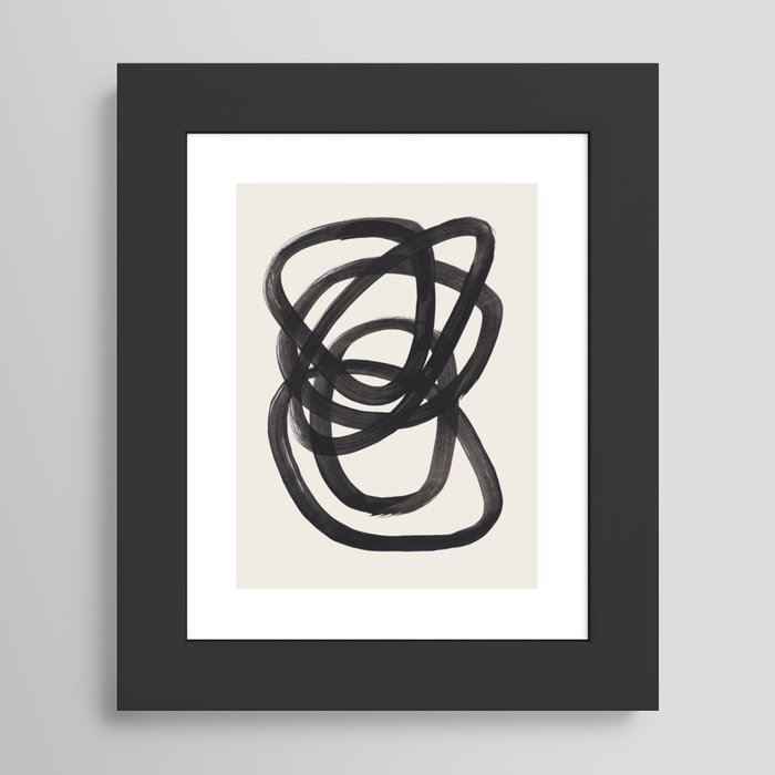 Black and white framed abstract art discount