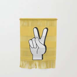 Peace Sign yellow Wall Hanging